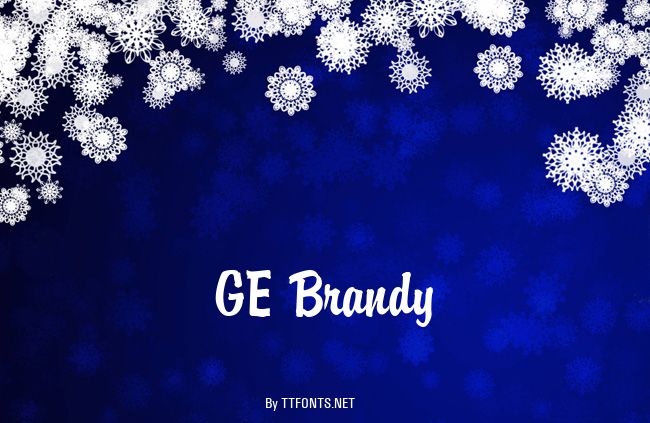 GE Brandy example